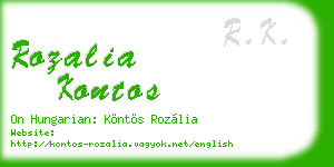 rozalia kontos business card