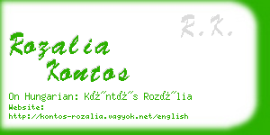 rozalia kontos business card